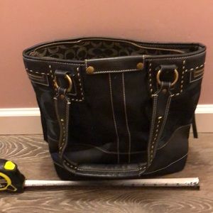 Faux Coach fabric purse